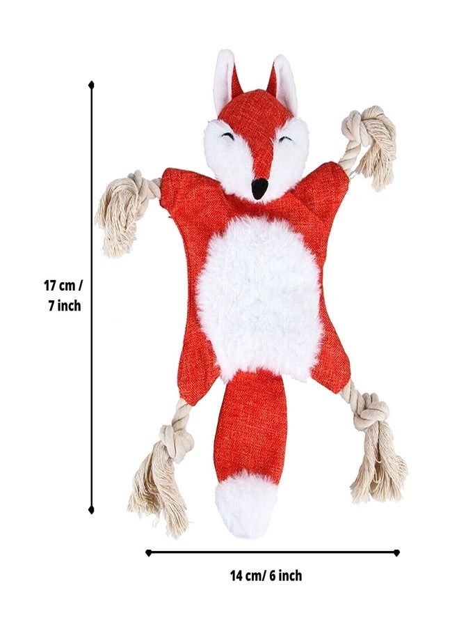 Pet Believe Dog Trust Dog Latex Squeaky Toy Non-Toxic Chewer, Squeaky, No Stuffing, Sturdy, Interactive & Training Crinkle Plush Rope Knots Toy for Dogs & Puppies (Fox) (Pack of 1) - Image 5